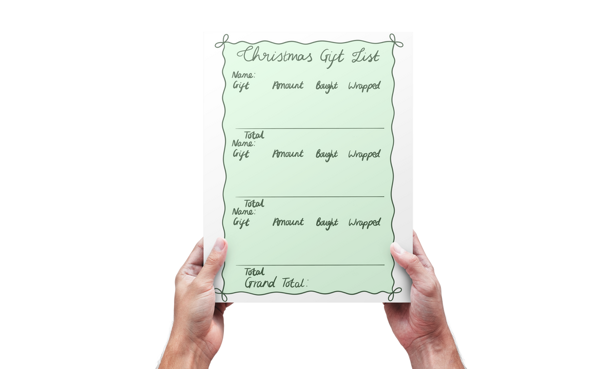 Christmas Gift List Notepads