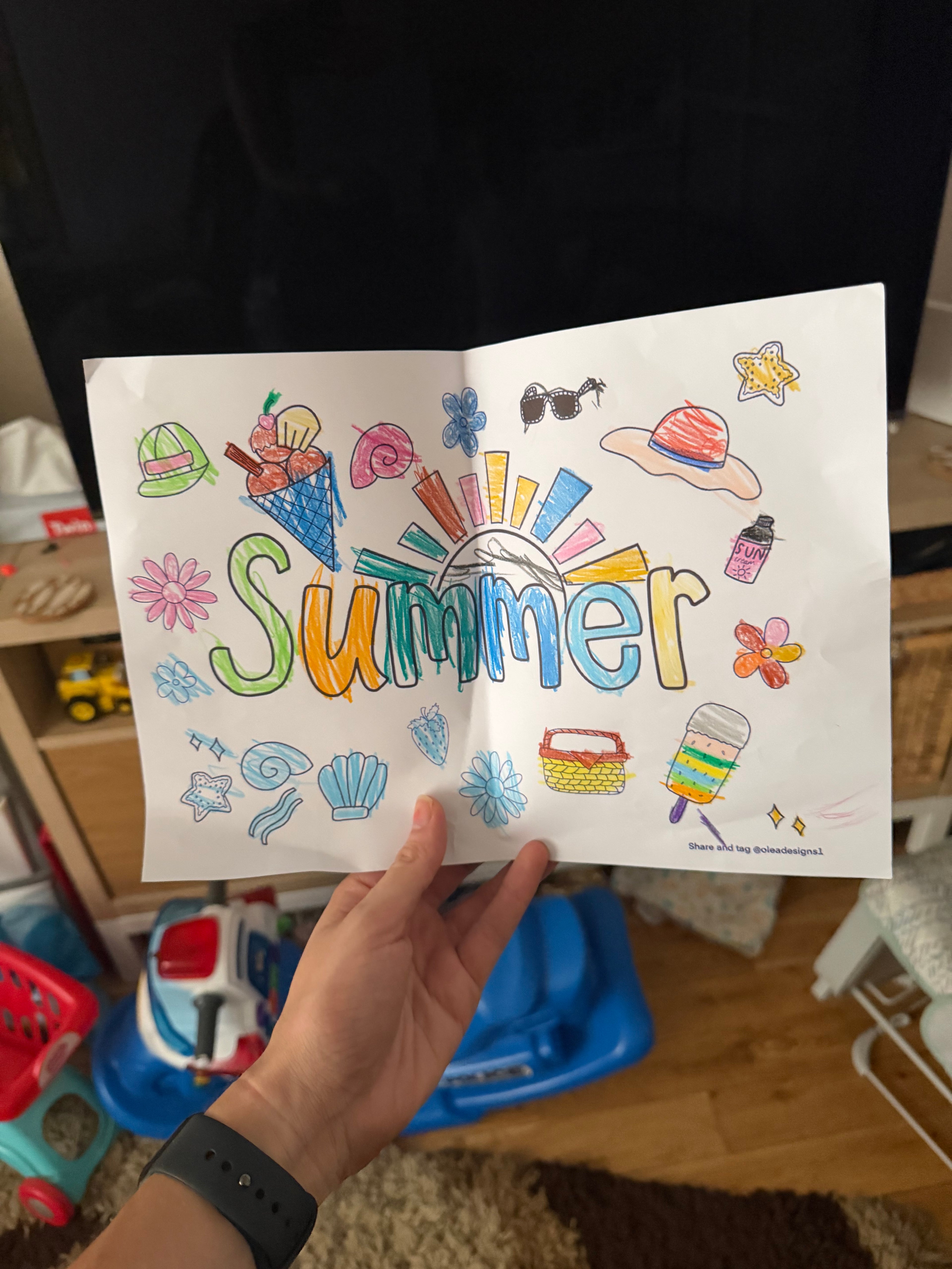 FREE Summer Colouring Download