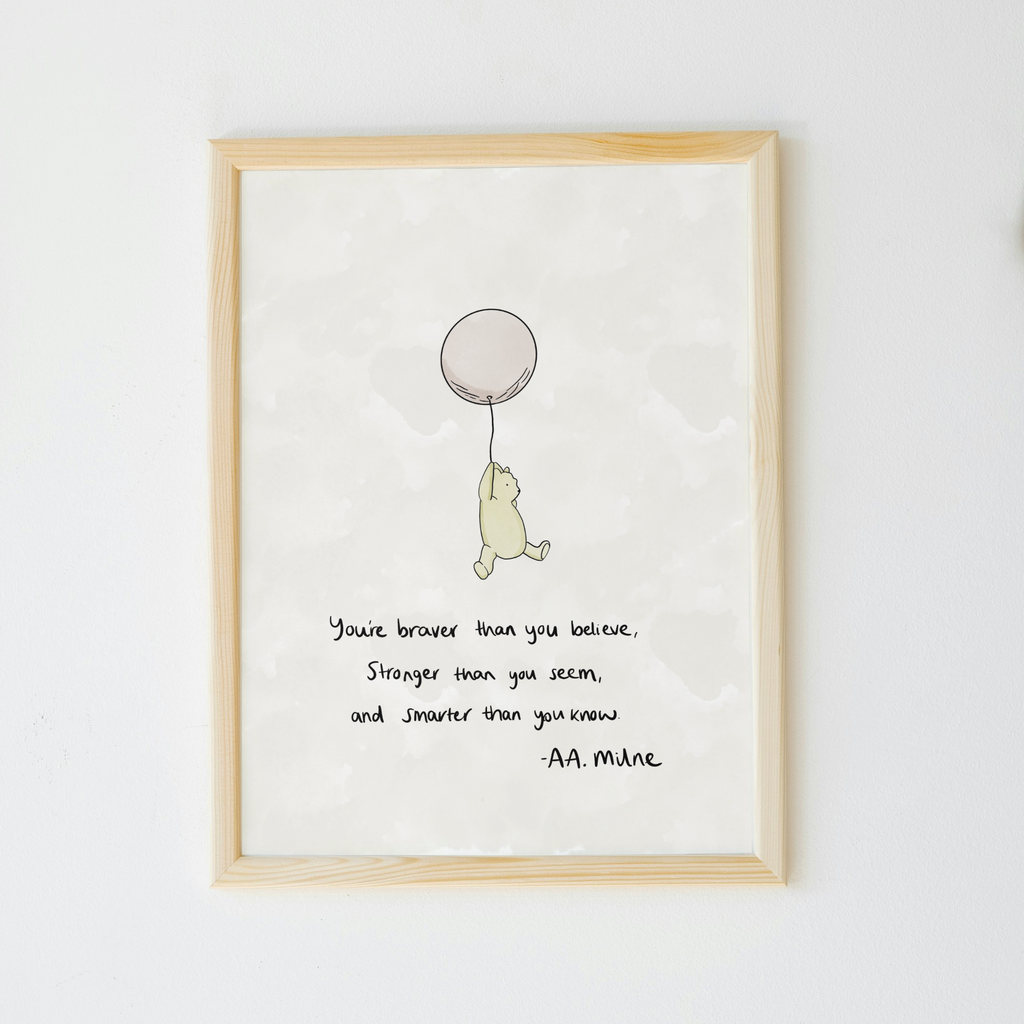 Winnie The Pooh Nursery Quote Print