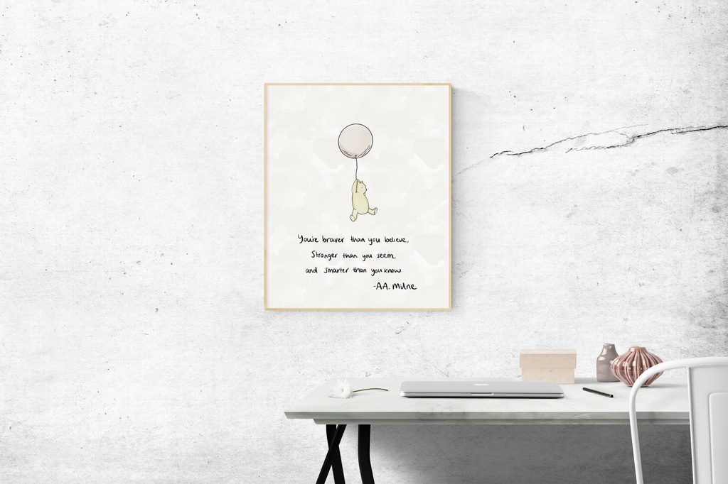 Winnie The Pooh Nursery Quote Print