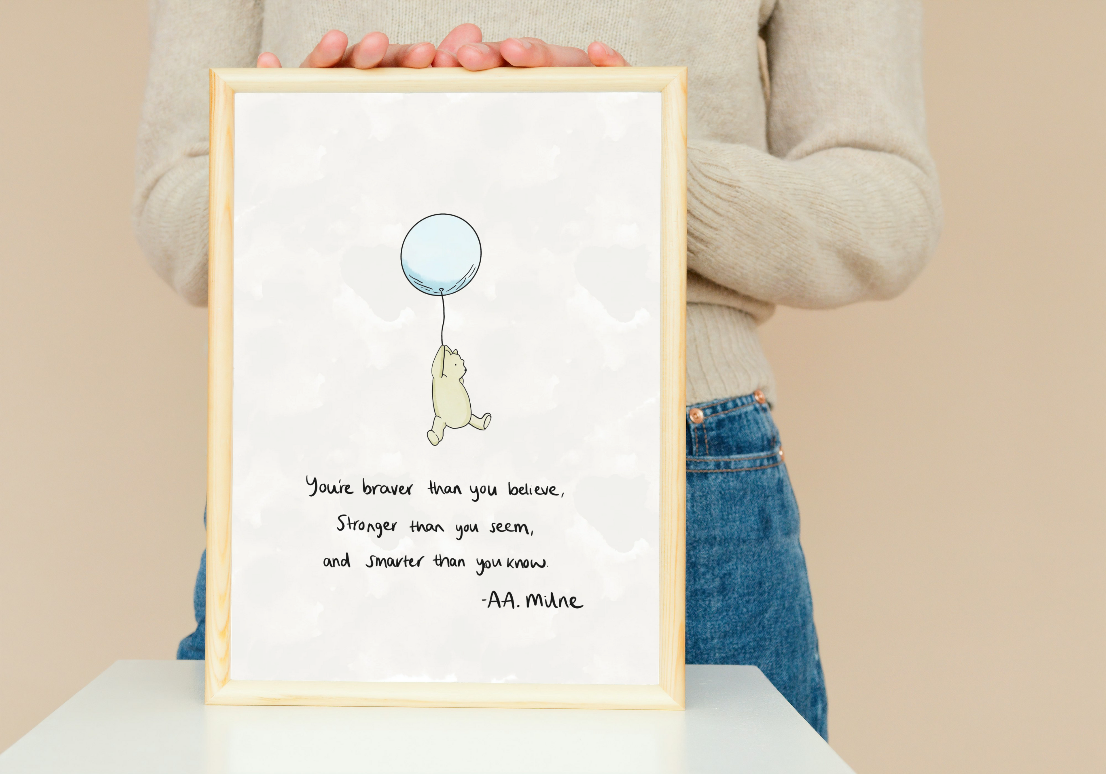 Winnie The Pooh Nursery Quote Print