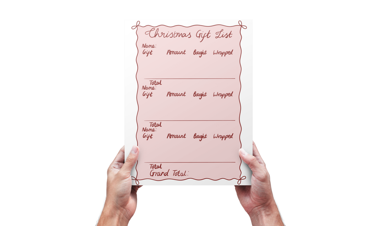Christmas Gift List Notepads