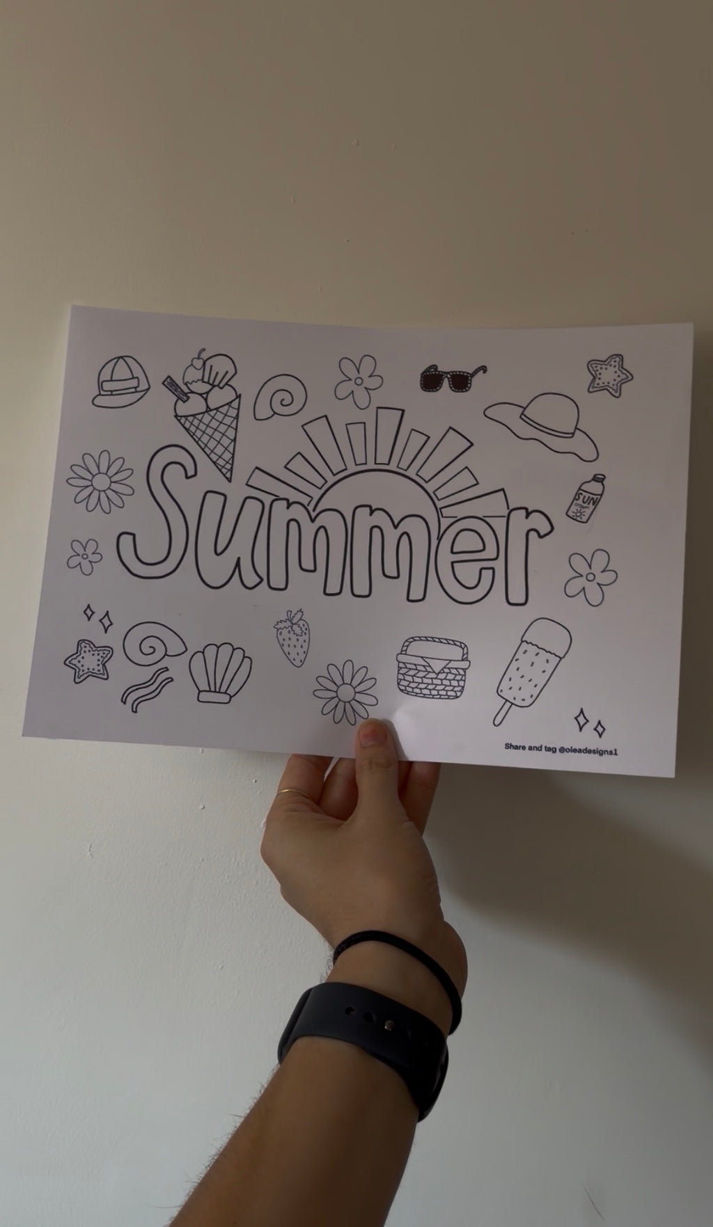 FREE Summer Colouring Download