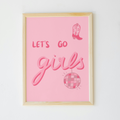 Let’s Go Girls Pink Rodeo Print
