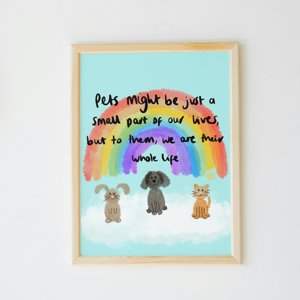 Pet Loss Rainbow Bridge Print