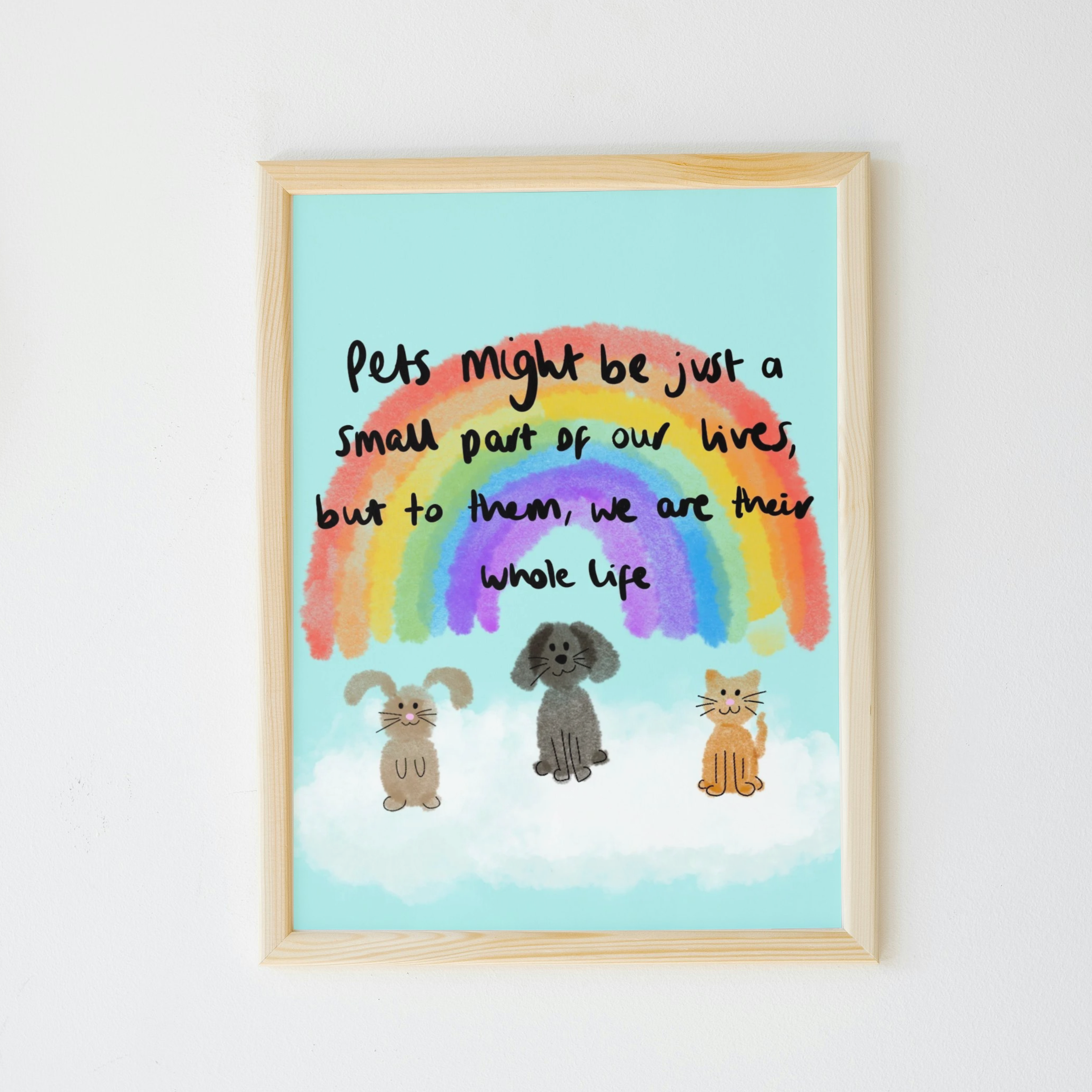 Pet Loss Rainbow Bridge Print