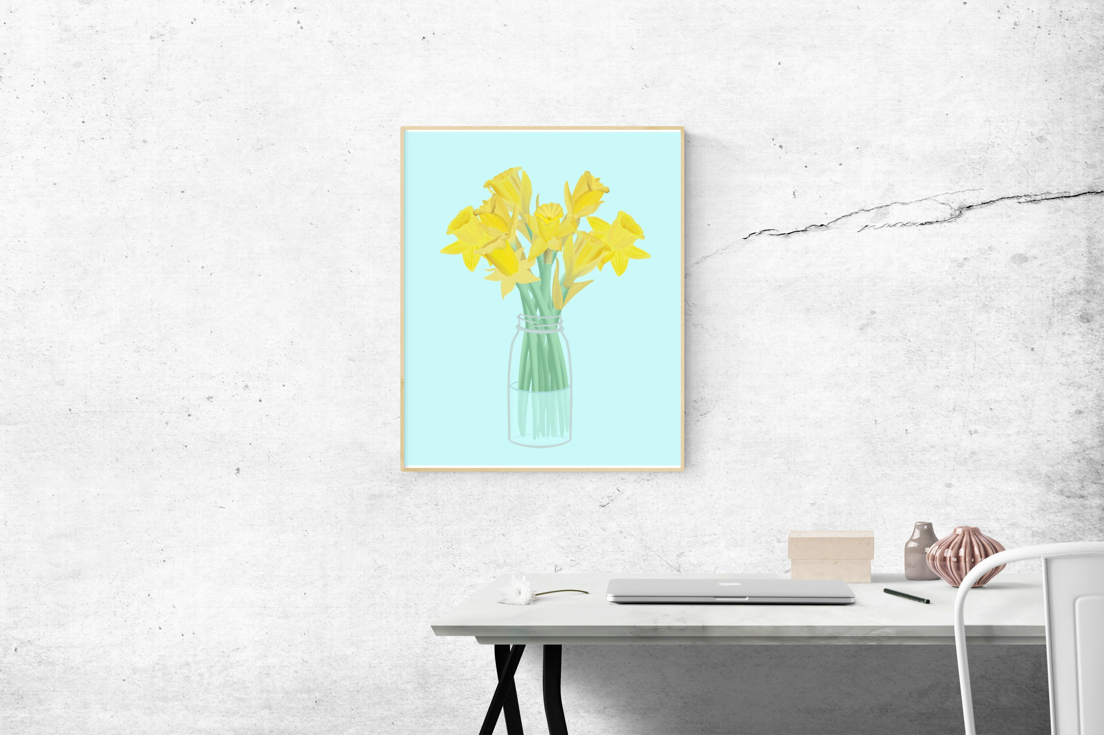 Spring Daffodil Bouquet Print