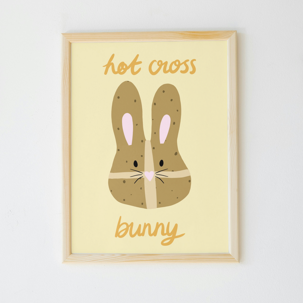 Hot Cross Bunny Print