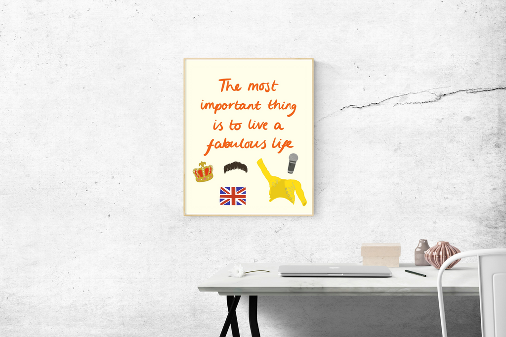 Freddie Mercury Quote Print