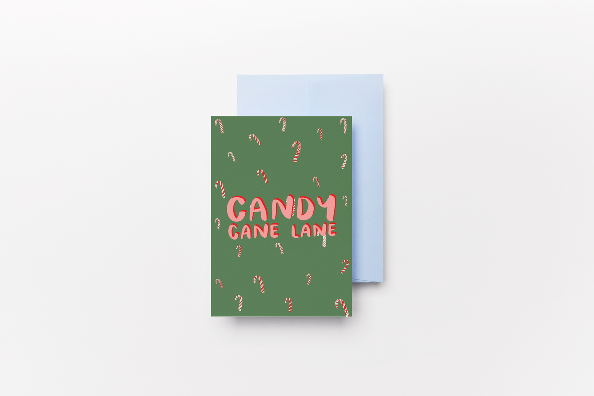 Greetings Cards Green & Pink