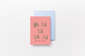 Greetings Cards Green & Pink